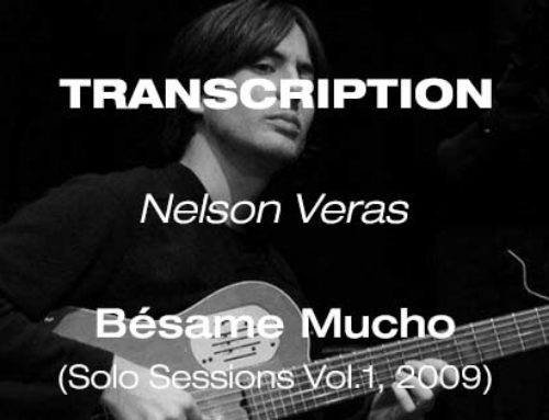 Nelson Veras: Bésame Mucho (Solo Sessions, Vol.1)