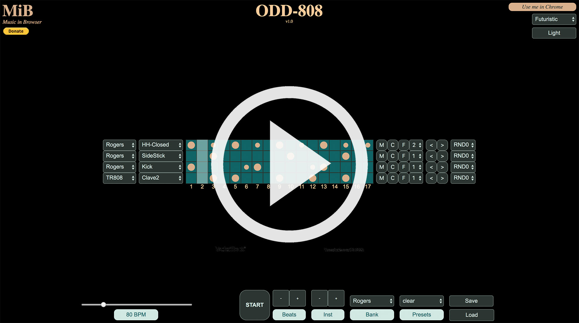 ODD-808: Online Drum Machine with Meters and Polyrhythms Capabilities – Donald Régnier Music